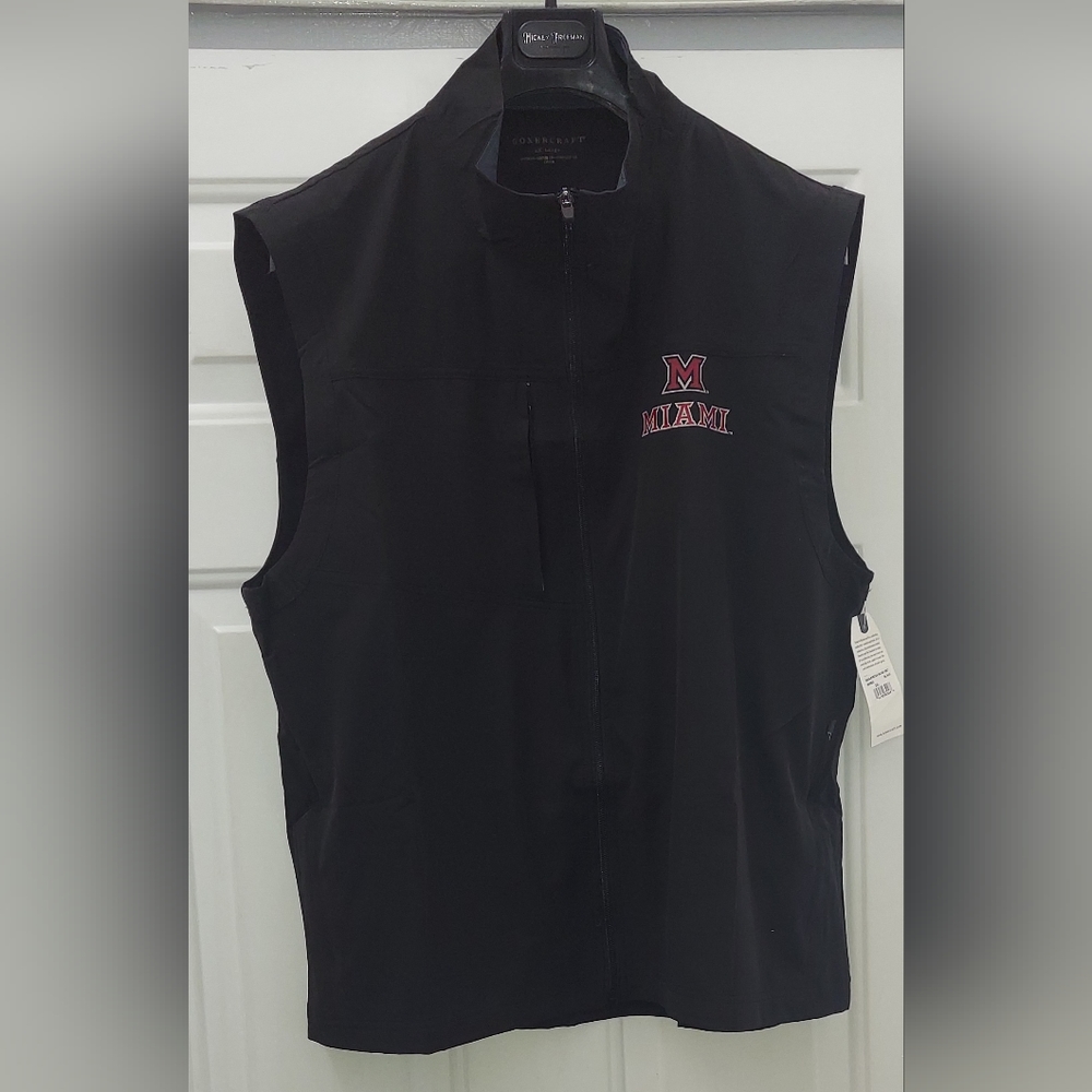 BOXERCRAFT "MIAMI" MEN'S BLACK POLYESTER STRETCH WOVEN VEST SIZE 2XL NWT $50